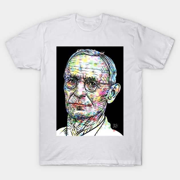 HERMANN HESSE watercolor and ink portrait T-Shirt by lautir